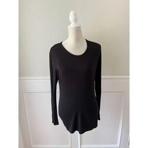 Cherokee Black Jersey Long Sleeve Crew Neck Top S